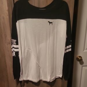 Victoria's Secret Black and White Long Sleeve Tee